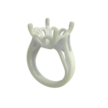 Загрузить изображение в средство просмотра галереи, White Wax Piece for Ring Center Stone 14*12mm Castable Resin ARR3180
