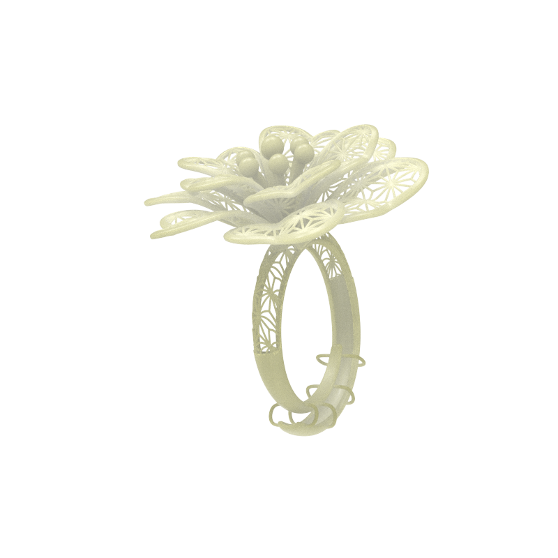 White Wax Piece for Ring With Asjustable Size CS62T-006ch-R