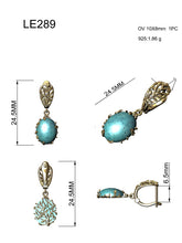 Загрузить изображение в средство просмотра галереи, Earring with 10x8mm Gemstone LE289
