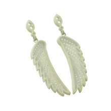 Загрузить изображение в средство просмотра галереи, Feather Earring with MQ Stones 6x3mm MLNE06
