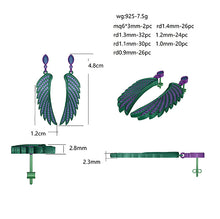 Загрузить изображение в средство просмотра галереи, Feather Earring with MQ Stones 6x3mm MLNE06
